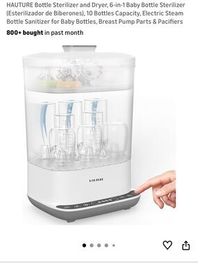 HAUTURE Bottle Sterilizer and Dryer, 6-in-1 Baby Bottle Sterilizer